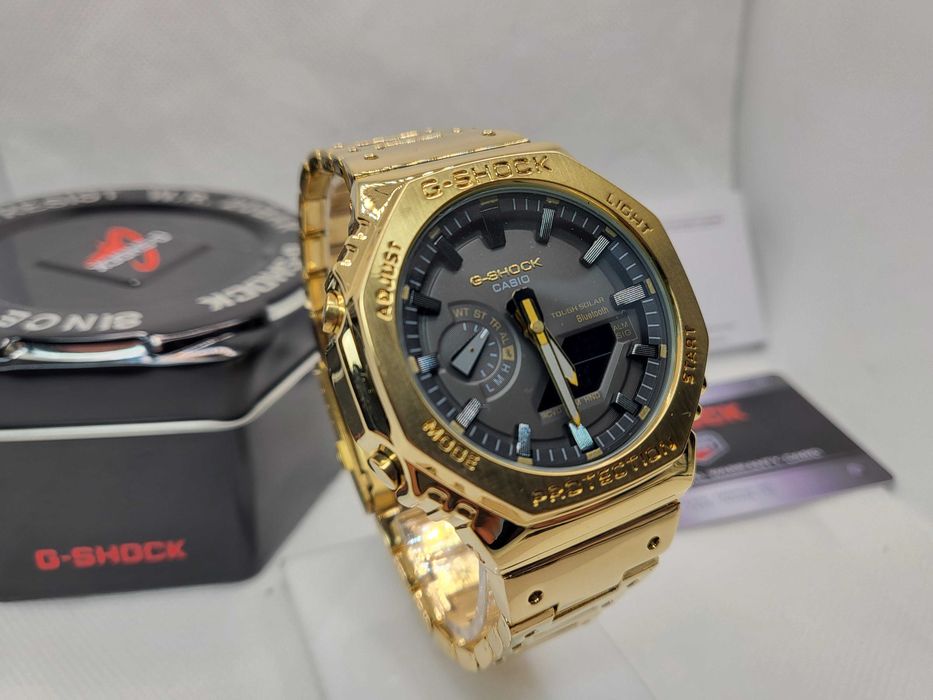 Ceas Sport Barbati  Casio g shock Full METAL gold GM B2100D Nou, Garantie 2 ani