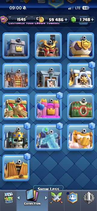 Clash Royale 11.5к | 122/123 карты | 1748 гемов | Max карты