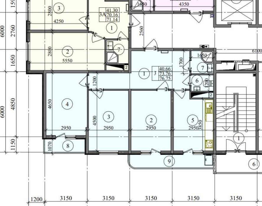 3-х комнатная 76 кв.м. 15 этаж - 58.000 НОВОСТРОЙКА ул.РОХАТ Водник