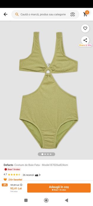 Costum baie fete ,marimea 128-134