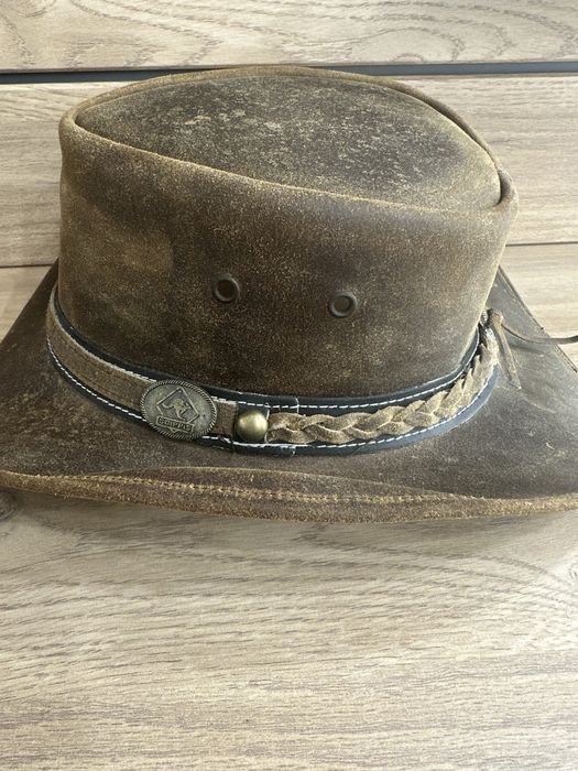 Оригинална винтидж кожена каубойска / аутбек шапка SCIPPIS. 100%