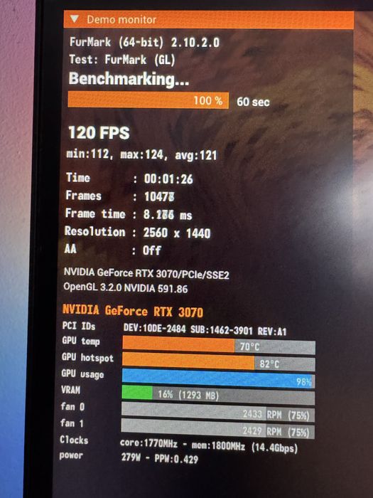 Nvidia MSI RTX 3070 suprimX aproape noua