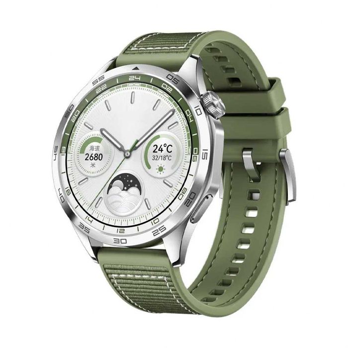 Curea ceas 22mm silicon cu textil smartwatch Huawei Watch GT4 GT5 46mm