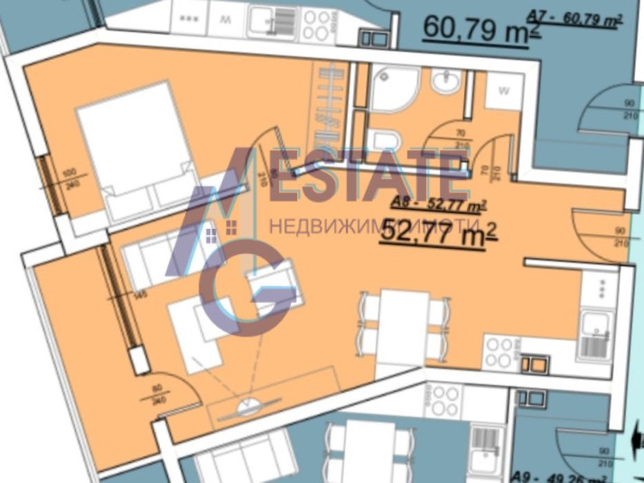 Двустаен апартамент в село Равда