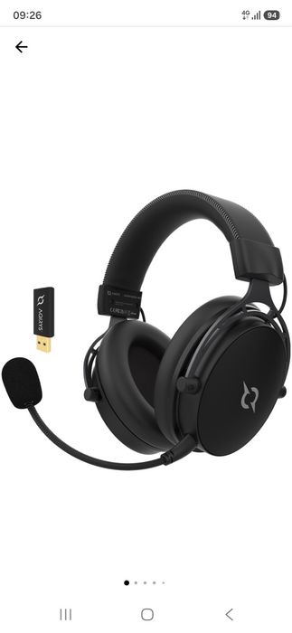 Casti Gaming AQIRYS Andromeda Pro Wireless Microfon Negru