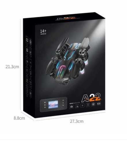 Дрон, Двойна ESC камера, Вграден екран, 8K, До 500 метра