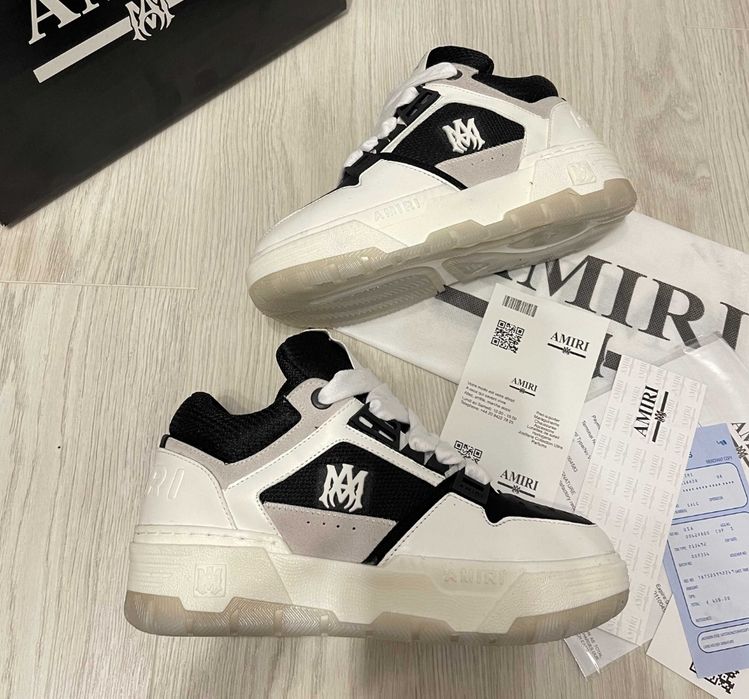 ULTIMELE PERECHI!! Adidasi / Sneakers Amiri MA-1 Alb / Negru Marimi 36-44 Unisex