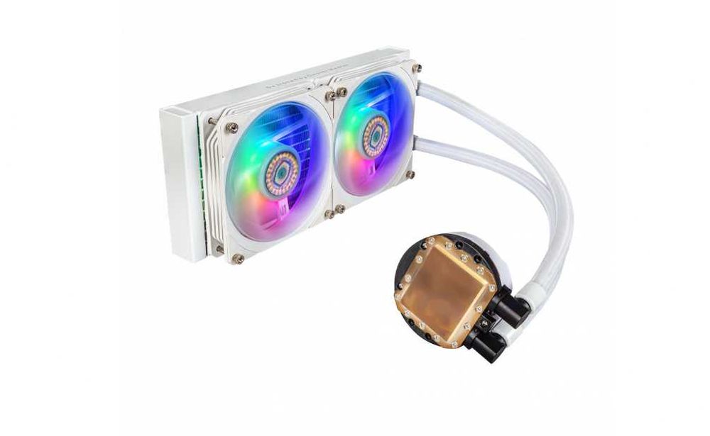 НОВ!!! Компютърен вентилатор Cooler Master, MasterLiquid PL240 Flux, бял