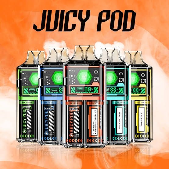 Pachet 10 Bucati Vape 6000 Puffs Jucy Pod Reincarcabil Reglaj Putere Display