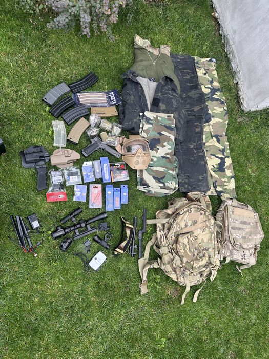 Airsoft екипировка, части и аксесоари – пълен комплект, всичко ново