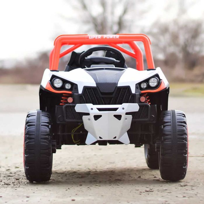 UTV electric Kinderauto RSR 4x30w 12V cu roti moi scaun tapitat Orange