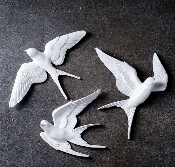 Пано ласточки декор на стену