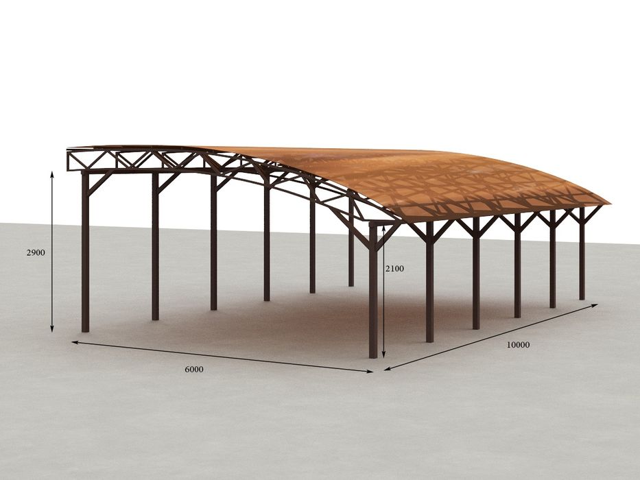 Навес из ЛЕКСАНА с установкой