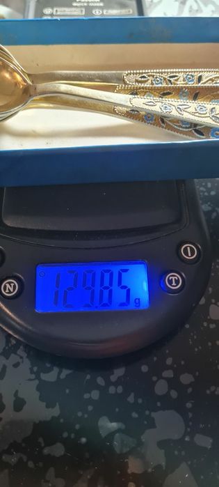 Столовые ложки.серебро 875 пр.с позолотой.