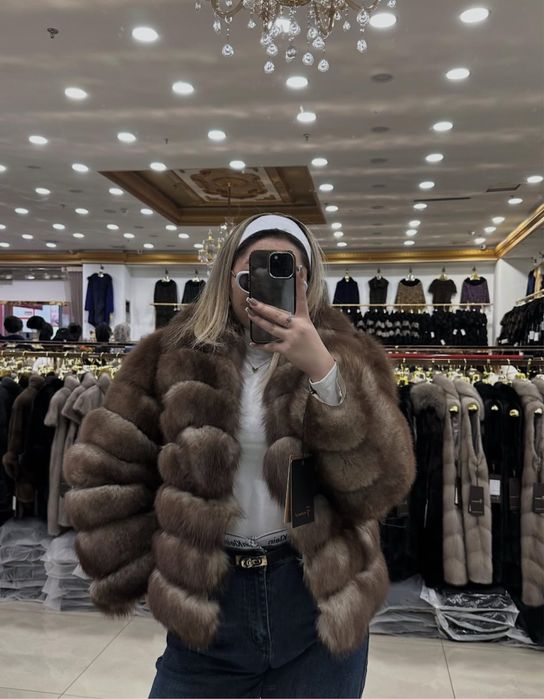 Шуба из натурального песца