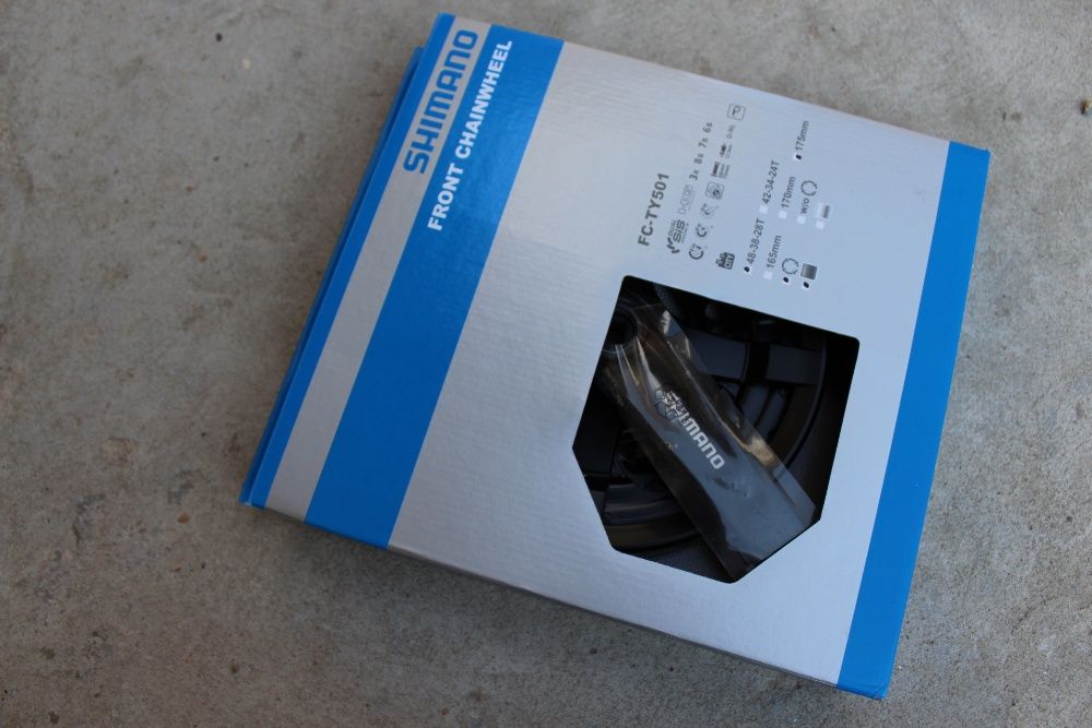 Shimano FC-TY501 175mm Altus 48-38-28 - angrenaj MTB, Trekking