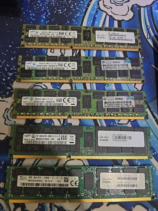 Серверная память DDR3 ECC Registered RDIMM, 16 ГБ, 53 шт