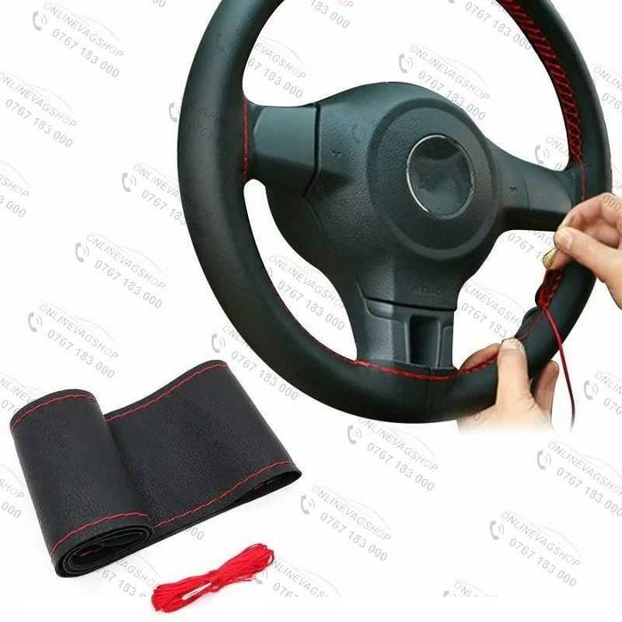 Husa piele pentru imbracat volan auto