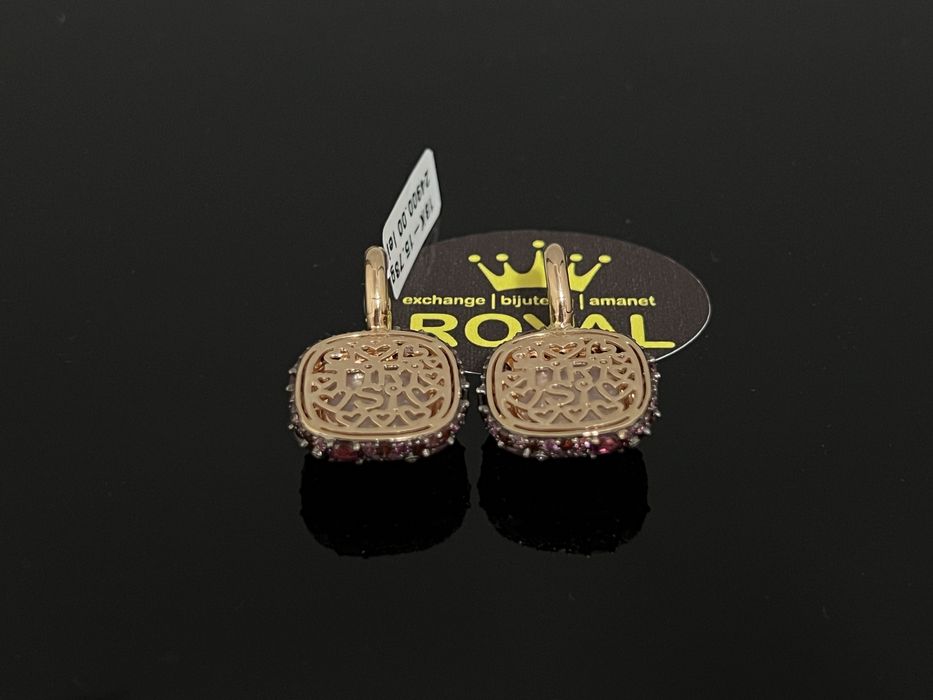 Bijuteria Royal CB : Cercei dama aur 18K  15,73gr Diamante naturale