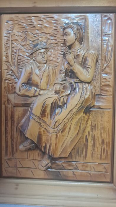 Tablou sculptat in lemn