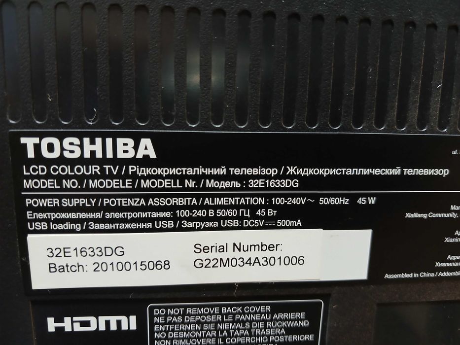 tv led toshiba 81 cm