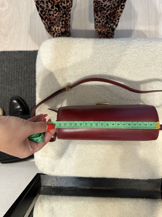 Сумка кожанная бордовая