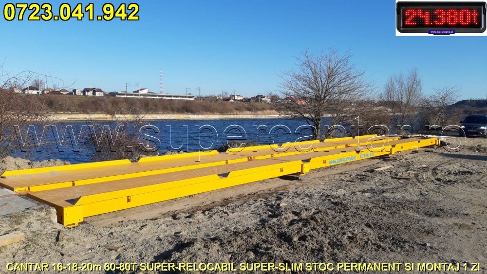 Cantar Auto 60t 16m Nou Superslim 30cm SUPER RELOCABIL
