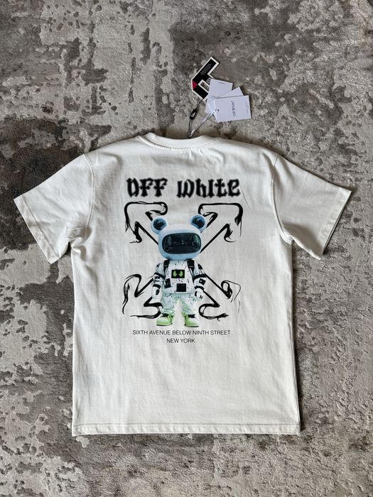 Tricou Off white alb/negru