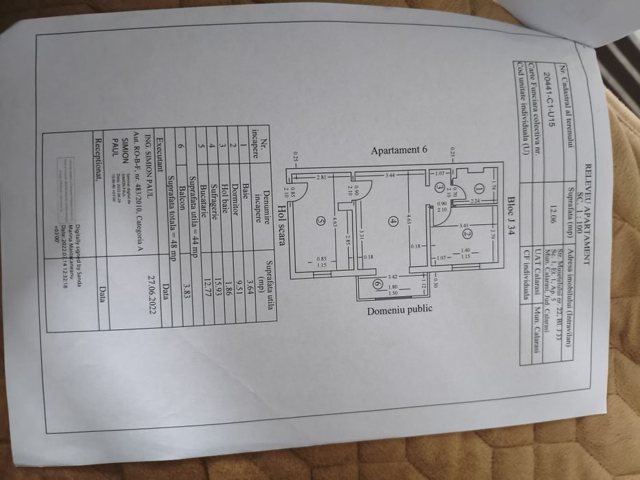Apartament 2 camere etaj 1