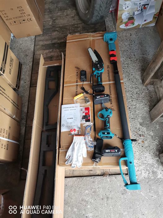 Градинска ножица и трион +телескопичен прът  3в1 36v