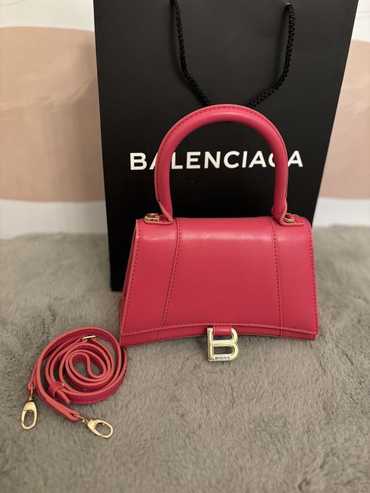 Geantă/Poșeta Balenciaga Hourglass Pink 23x15x8cm
