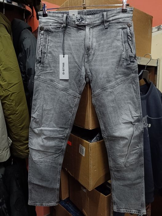 Оригинални дънки G-Star Raw Diver W33 нови мъжки сиви еластични