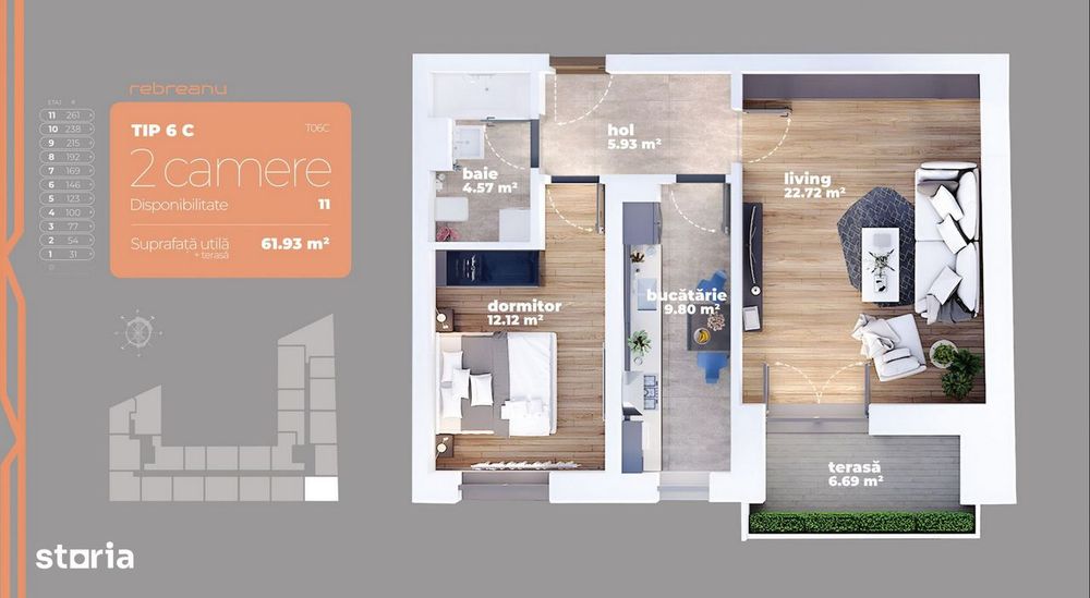 Apartament 2 camere Mare-Decomandat-Direct Dezvoltator-Bratarii — fotografia 3