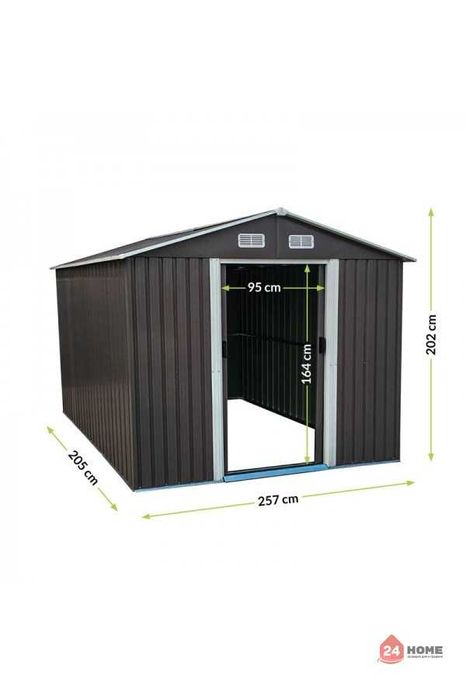 Градинска барака за инструменти SUNNY сива, 205×257x202 cm ДхШхВ