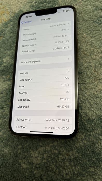Vand iPhone 13 Pro ca NOU. Neverlock. Schimb cu samsung s24/s25