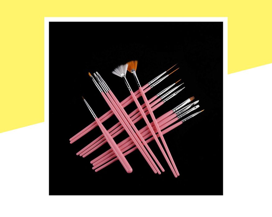 Kомплект 15 четки за маникюр, декорации