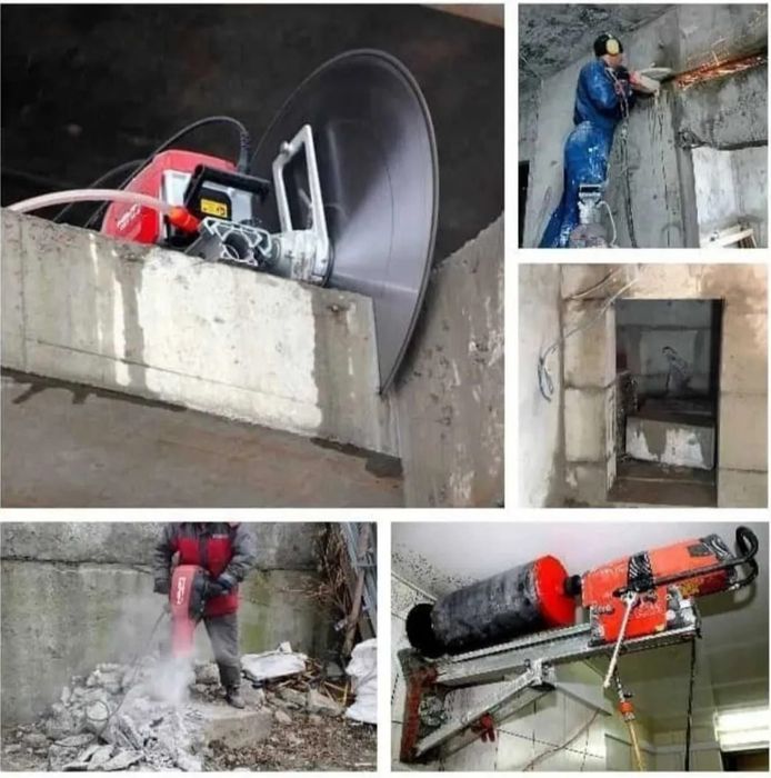 Алмазная резка Бетон кесиш тешиш перфоратор услуги Алмазние бурение