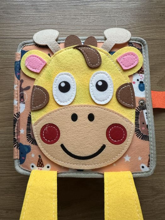 Pachet jucării educative copii – Carte textilă de activități Girafă + Console electronice cu sunete