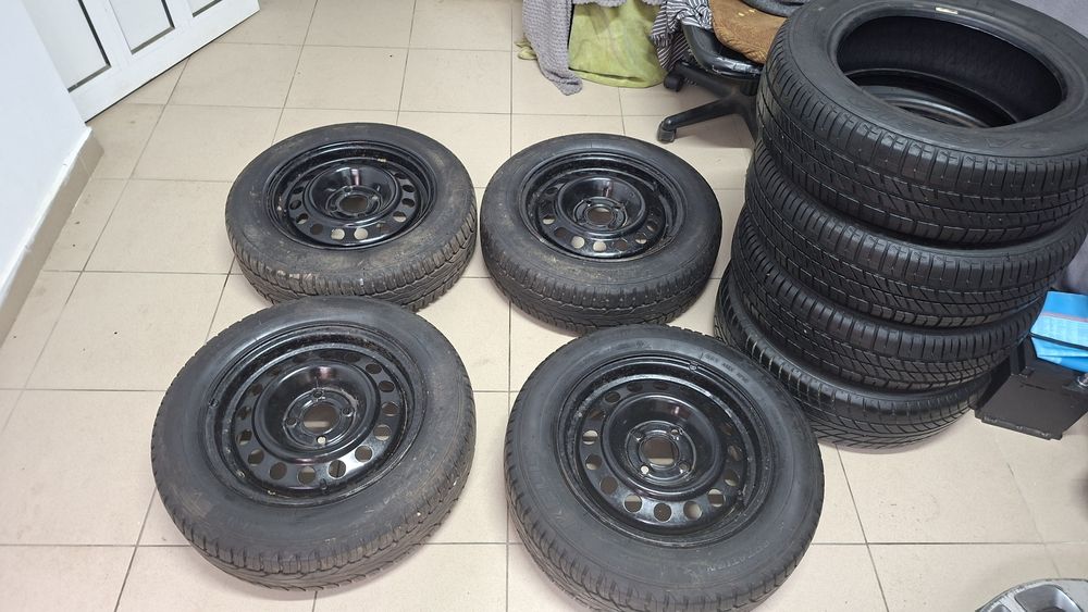 Jante R14 4x100 Renault Symbol si anvelope vara 175 65 R14