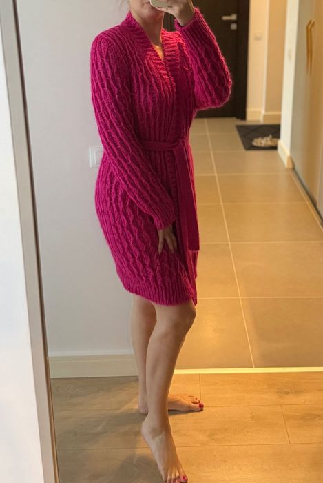 Cardigan împletit cu Rochie - Compleu