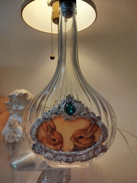 Sticla/decantor shabby chic