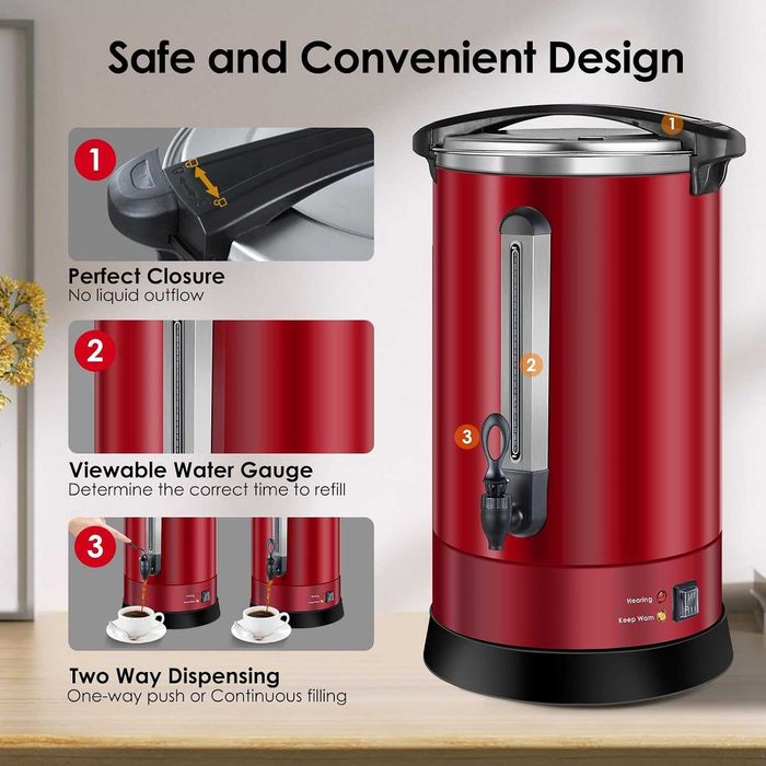 Cafetieră profesională Homtone cu filtru rotund
