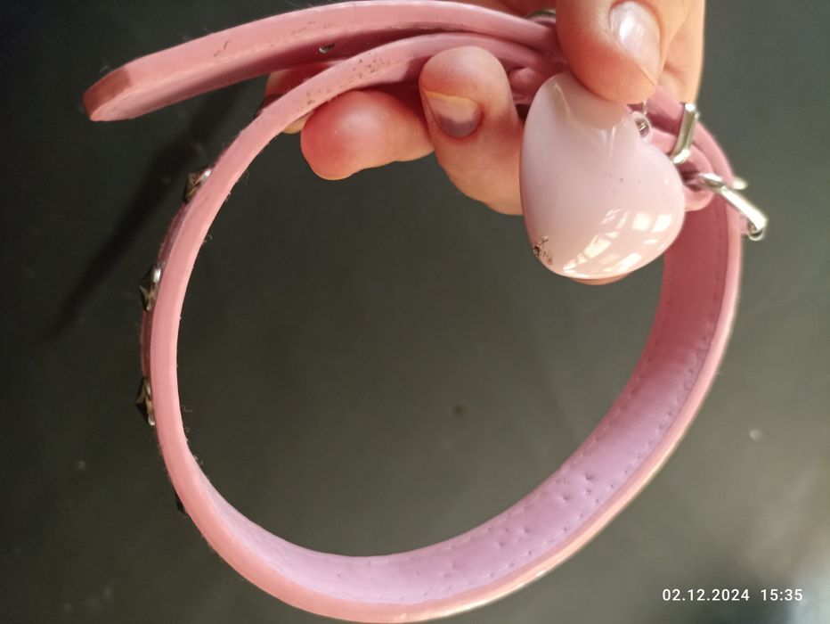 Ошейник розовый для кошек 46см