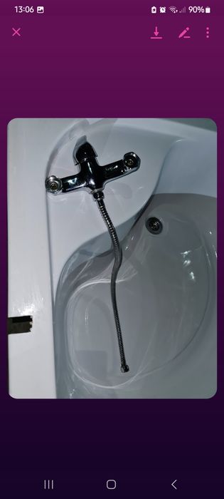 Vând cabina dus + cadita semirotunda ,pe dreapta, cadita inalta, 90 x