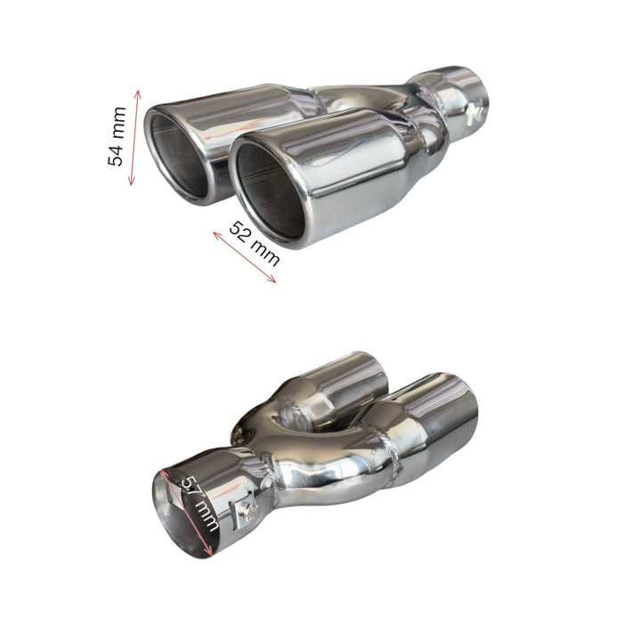 Накрайник ауспух 323 входа-57мм изхода-54/52мм