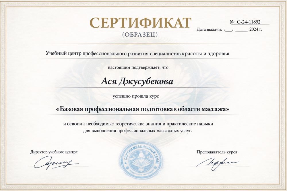 Массаж оздоровительный