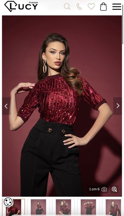 Нова блуза с пайети  Lucy