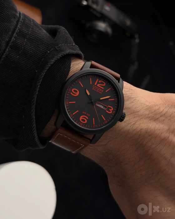 Citizen Garrison Military Eco-Drive Black & Orange BM8475-26E