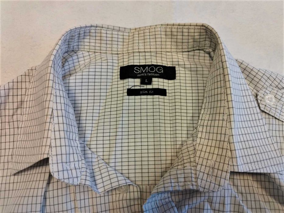 Мъжка риза с дълъг ръкав, размер L