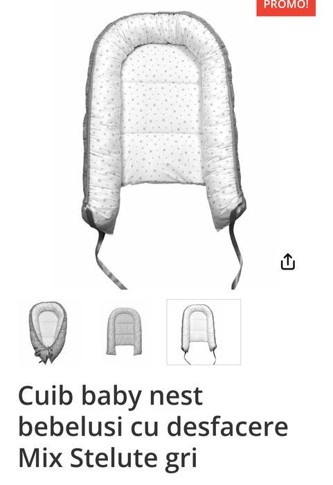 Perna anti reflux, baby nest Deseda(coșuleț,cuib de bebeluși)
